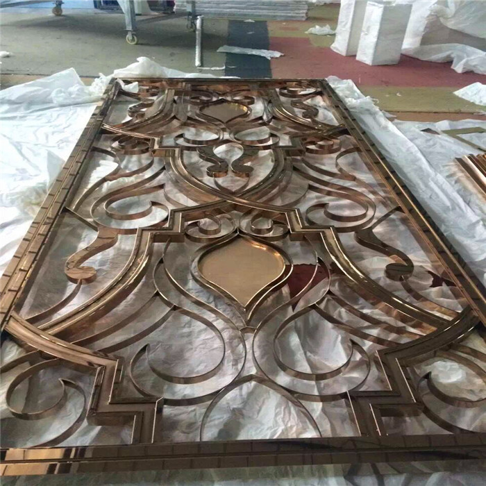Colored Metal Laser Cut Panels stainless steel partitions For Column Cover Cladding 201 304 316