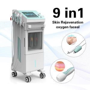 China Dermabrasion 9 In 1 Hydra Beauty Facial Machine Cleaning Aqua Peeling Ultrasound Hydra Machine wholesale