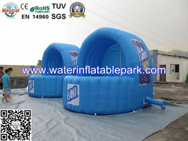 Blue Inflatable Advertidsing Tent , 2 Person Clear Inflatable Lawn Tent
