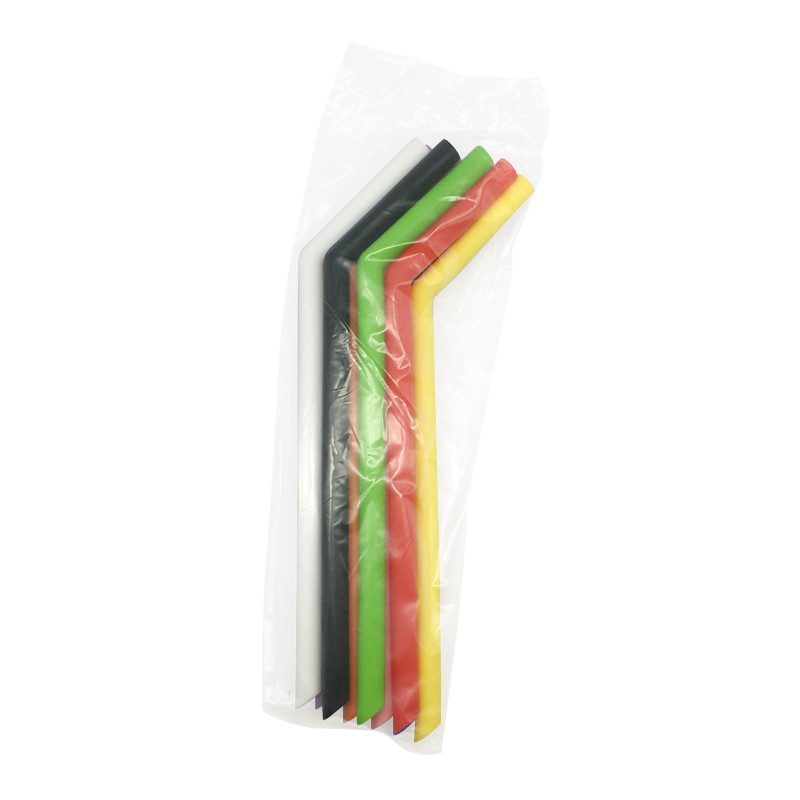 Flexible Collapsible Silicone Drinking Straws BPA Free Reusable Smoothie Drinking Straw