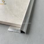 Quarter Round Metal Bullnose Tile Edging Trim High Gloss Silver Color