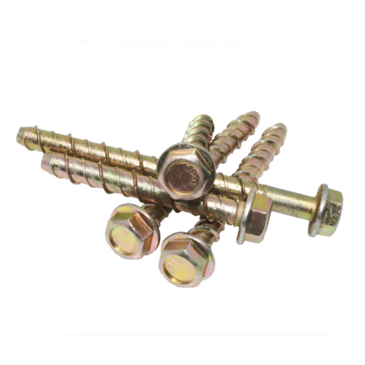 Large mechanical Dacromet 110B Hot Dip Galvanizing Serrated Hex Flange Head Concrete Screw Anchor