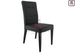 Urban-Style Metal Frame Black Leatherette Padded Armless Dining Chair