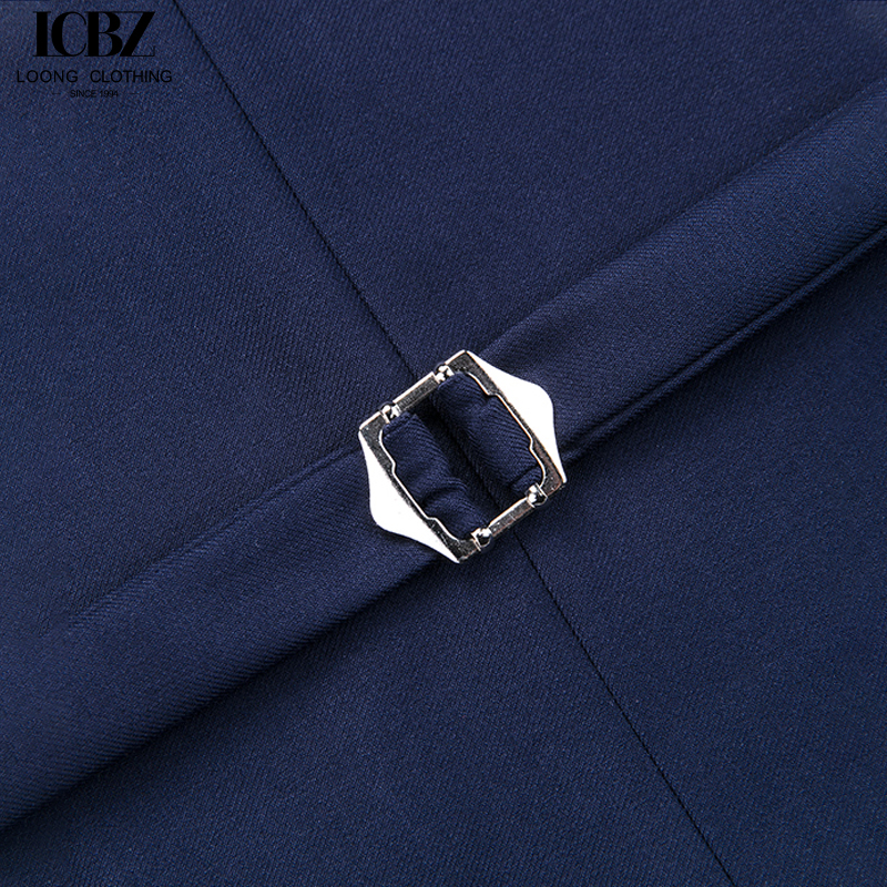 Dark Blue Single-Breasted Suit Vest for Professional Formal Occasions and Weddings