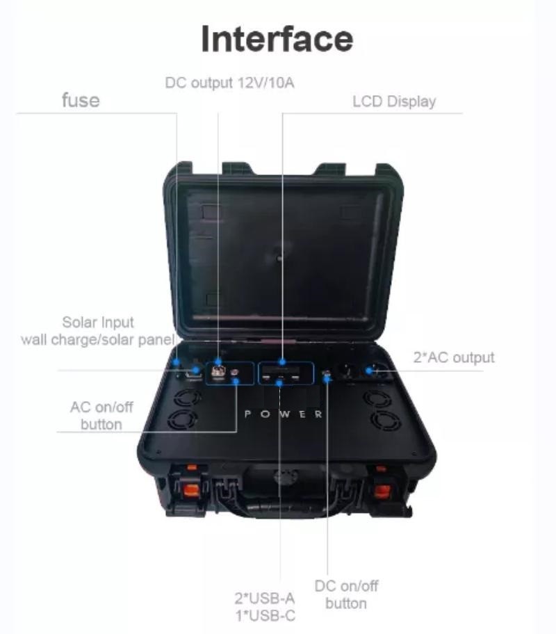 1000W 1000WH Outdoor Portable Power Station 12V 20A 100AH