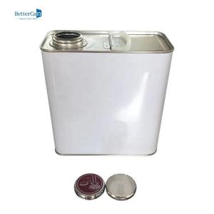 China Pressure Cap Square Tin Can 2L Square Empty Paint Tin For Thinner Chemical wholesale