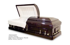 China High gloss black american style wooden casket , MDF with veneer wholesale