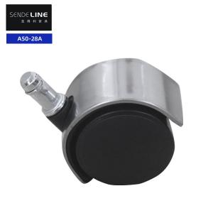 China Black Stainless Steel Office Chair Wheel Replacement Nylon 50mm Silent Wheel wholesale