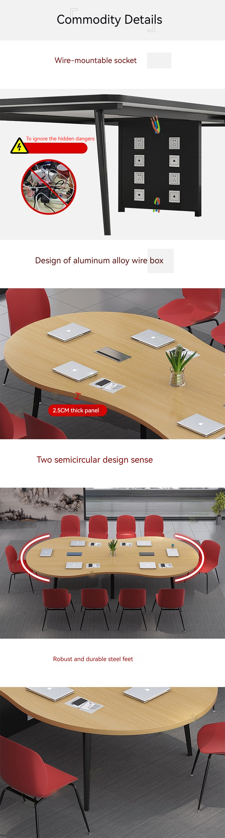 Modern Training Table and Chair Set for Productive Negotiations in Conference Rooms