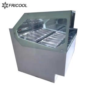 China R290 Refrigerant Glass Door Upright Ice Cream Freezer 450L wholesale