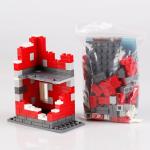 WW2 military war house model city construction ruins bricks building blocks