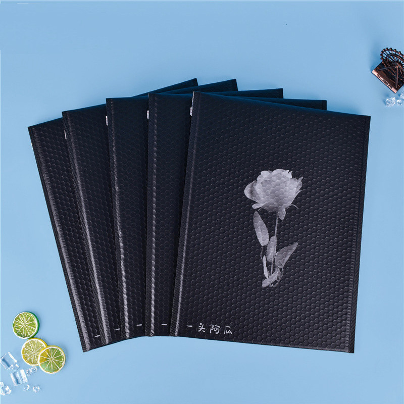 Disposable Biodegradable Black Bubble Envelope Offset Printing Plastic Bubble Envelopes