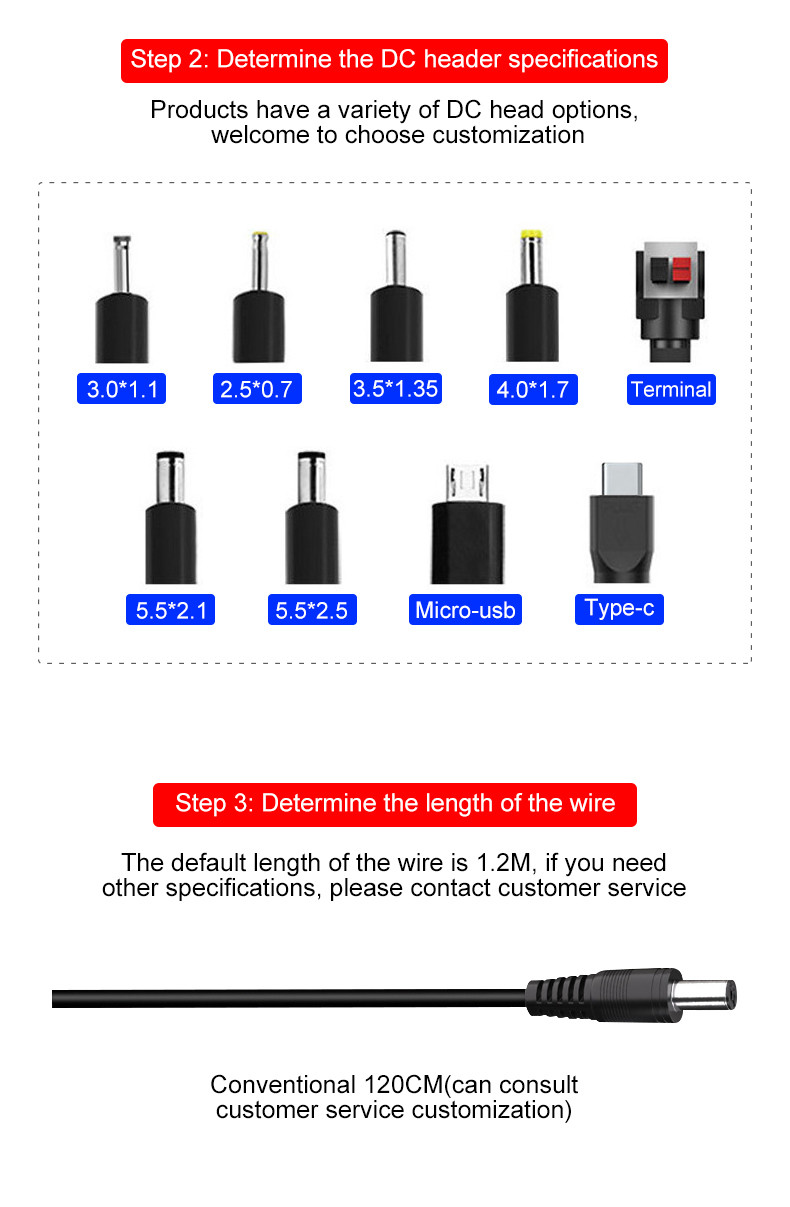 12V 1A Fast Charging Power Adapter 100VAC - 240VAC 12W Power Adaptor