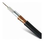 Black Flexible Coaxial Cable For CCTV Camera DVR Security System Surveillance