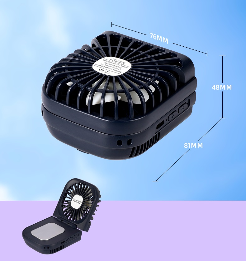 3.7V Cold Compress Handheld Folding Fan Portable Table Mini Fan for Neck Cooling Gift