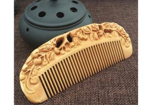 China Anti static Creative Wooden Crafted Gifts Double sided Carved wooded Comb wholesale