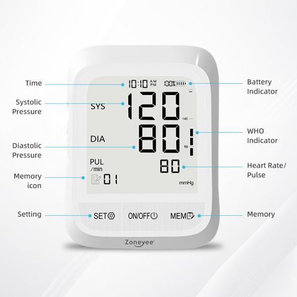 Zoneyee OEM/ODM Black Home Health Care Blood Pressure Monitor Hot Seller Blood