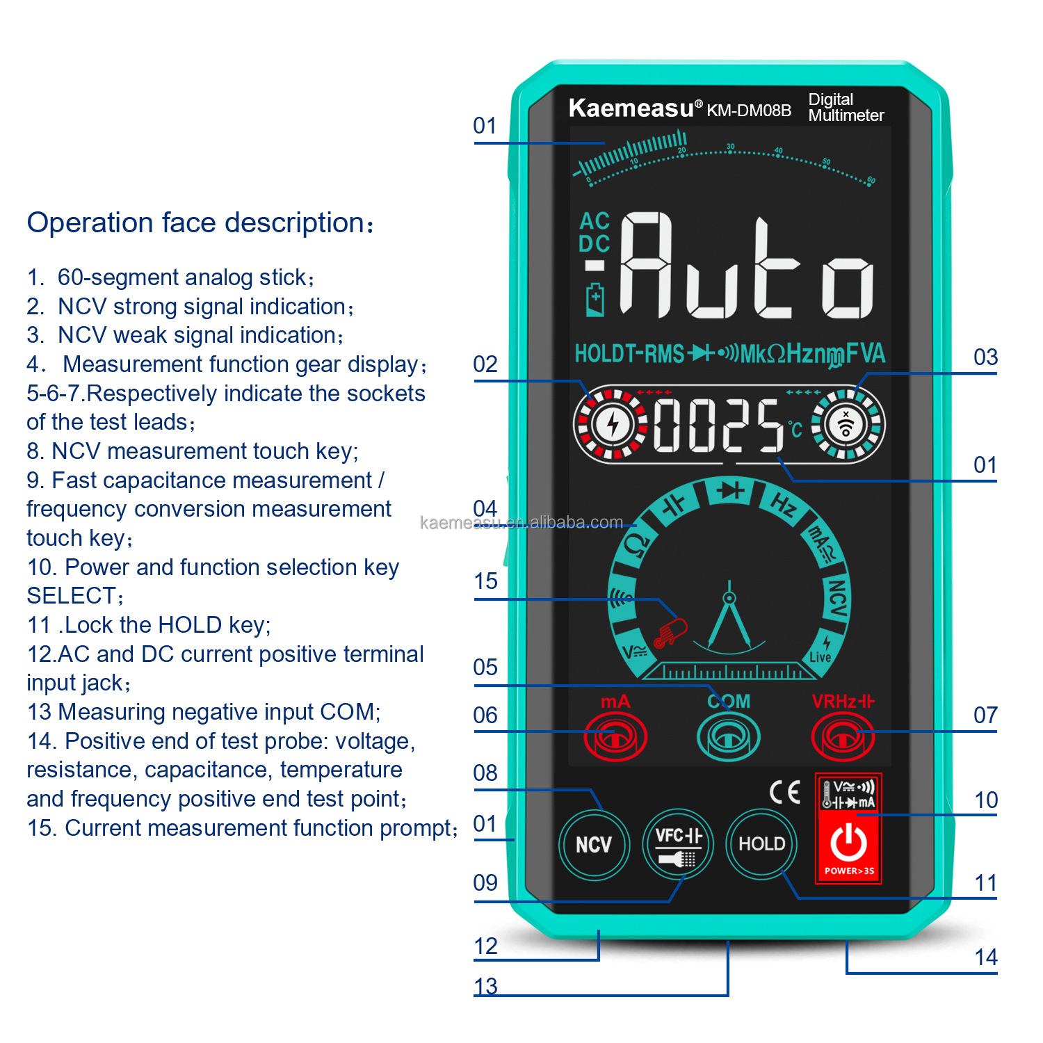 OEM ODM Professional Electrician Meter Voltmeter Oscilloscope Multimetros Digital Smart Multimeters Digital Multimeter