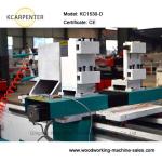 Full automatic double spindles wood turning lathe machine