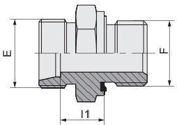 1cm-Wd 1dm-Wd DIN Bite Type Metric Thread with Captive Seal Adapter Hydraulic Fittings and Adaptors