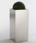 Outdoor Customized Tall Cuboid Stainless Steel Planter 316 Grade