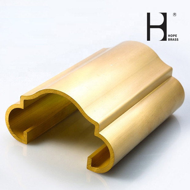 Rust Resistant Brass Handrail , HPb58-2.5 Metal Handrail Profiles