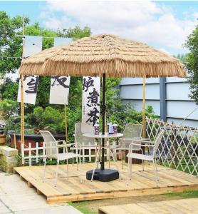 China Courtyard Beach Parasol With Straw Thatch wholesale
