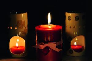 China 30 * 60cm Romantic Candles Spray Painting Lighted Wall Art for Wedding Decoration wholesale