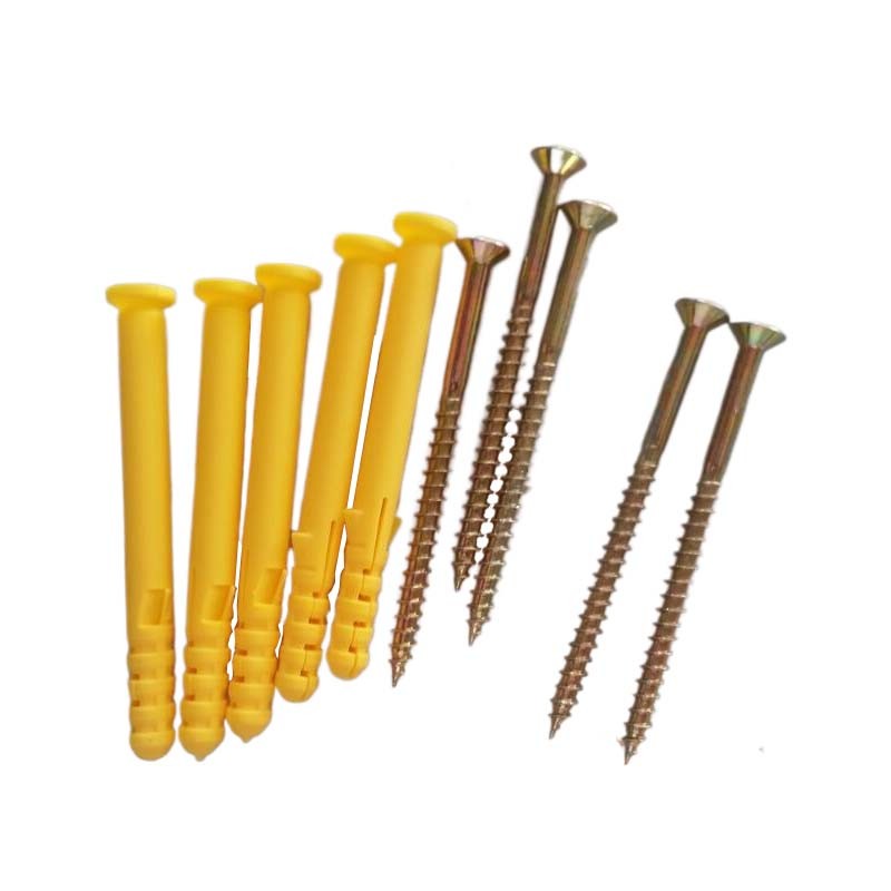 Stainless Steel Screw Plastic Expansion Plugs , Solid Wall Anchor With Nylon Tube