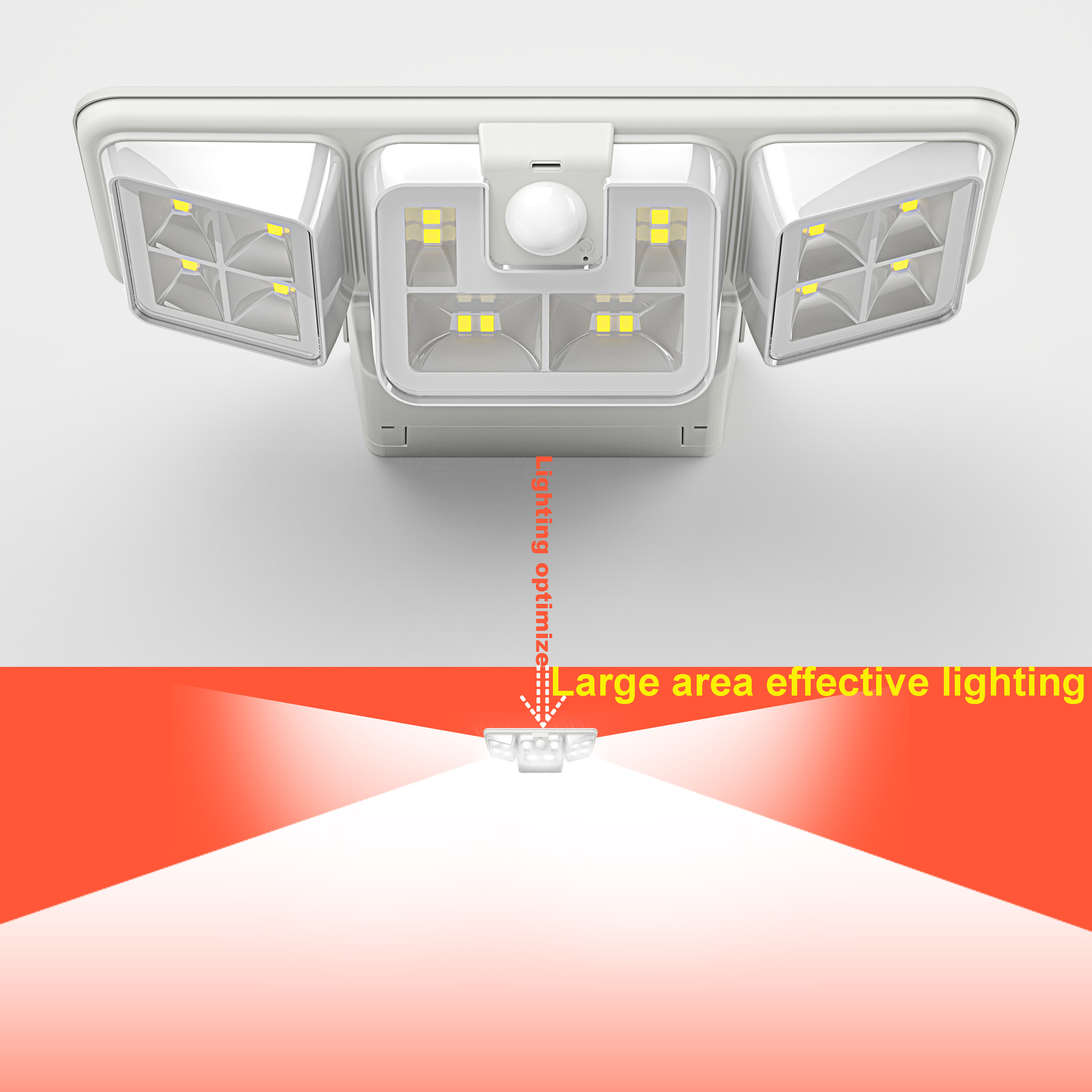 Solar Motion Sensor Lights Outdoor 16 LED Solar Powered Security Lights Landscape Ce 3-YEAR 30000 Onsite Metering Ip44 ABS EMC