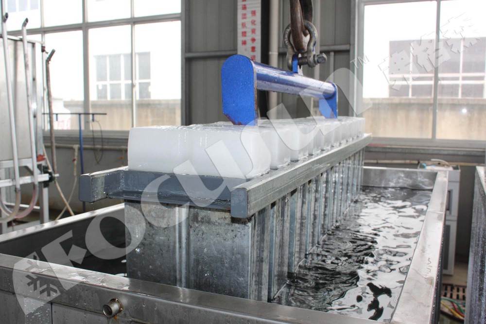 Motor-driven 10 ton FIB-WHB Brine Cooling Block Ice Machine for Water-Cooling System