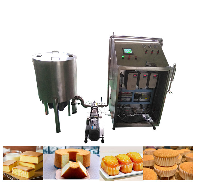 Aerating Continuous Mixer Chiffon Cake Batter Sponge Cake Making Machine 400kg/H
