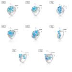 Natural Blue Sterling Opal Jewelry Ring For Women ODM