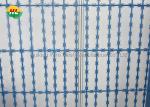 Blue PVC Coated Concertina Razor Wire Fence Stainless Steel ASTM Standard