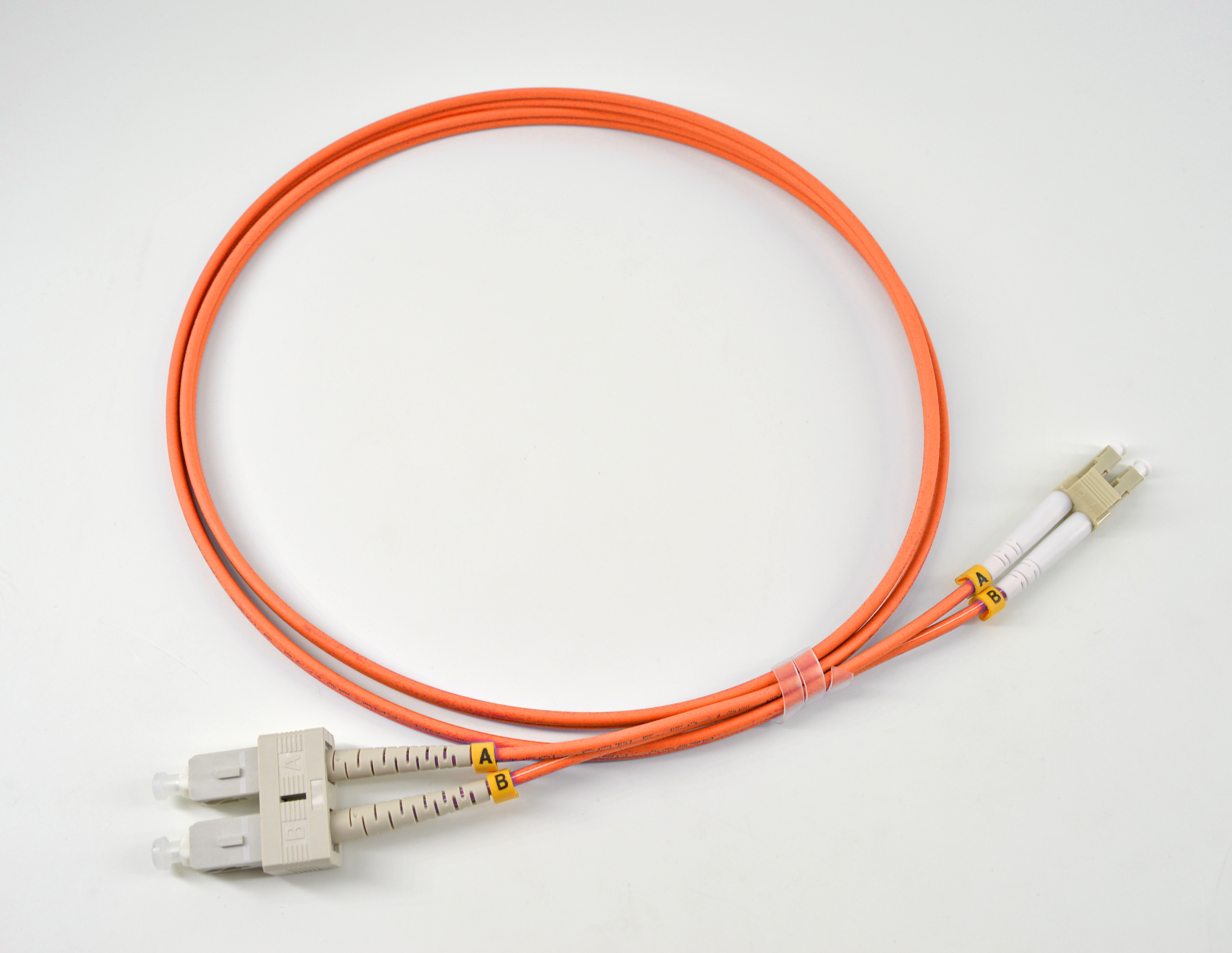 SC-LC multimode fiber optic patch cord,10gb OM3/OM4 50/125um Aqua PVC/LSZH duplex patch cord optical fiber