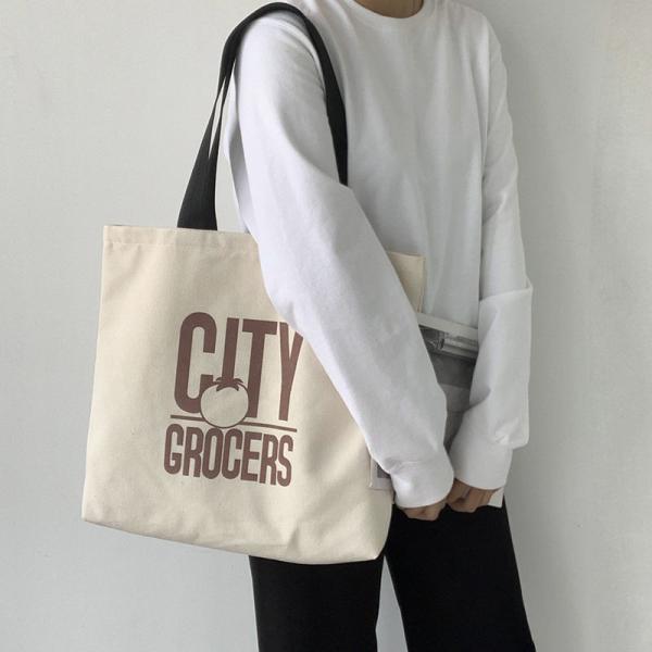 Foldable Linen Cotton Shopping Totes Personalised Tote Bag With Long Shoulder