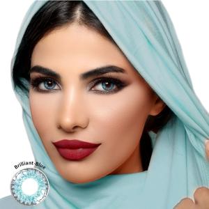 China Cosmetic Brilliant Blue Turqoise 14.5 Mm Contact Lenses Oem wholesale