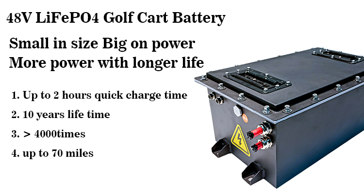 51.2V 150Ah Electric Golf Cart Battery Pack LFP Customized 72V 105Ah Lithium Batteries for Electric Tour Cart