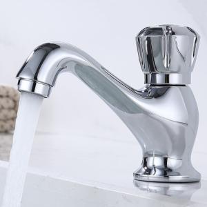 China Brass Stylish Bathroom Single Cold Water Basin Taps in Chrome wholesale
