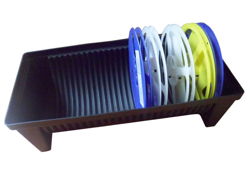 Black Conductive Glossy Lamination ESD Packing Box For Electronics