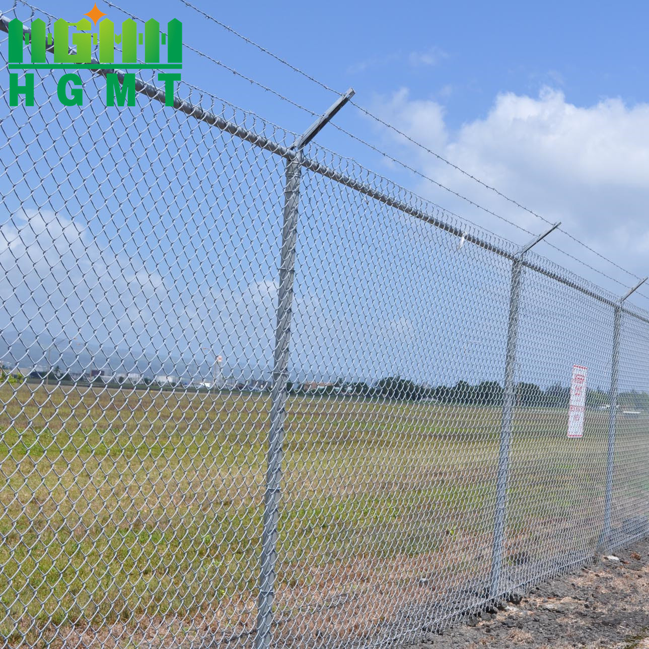 Boundary Protection Galvanized Chain Link Fence Black Customizable Wire Mesh