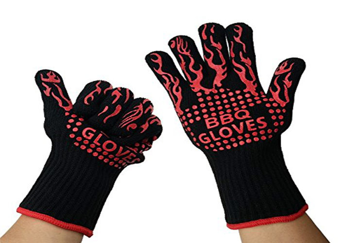 Customized Aramid Barbecue Oven Glove Handschuhe 932F Extreme Heat Resistant Glove Grill BBQ Glove for Cooking Baking