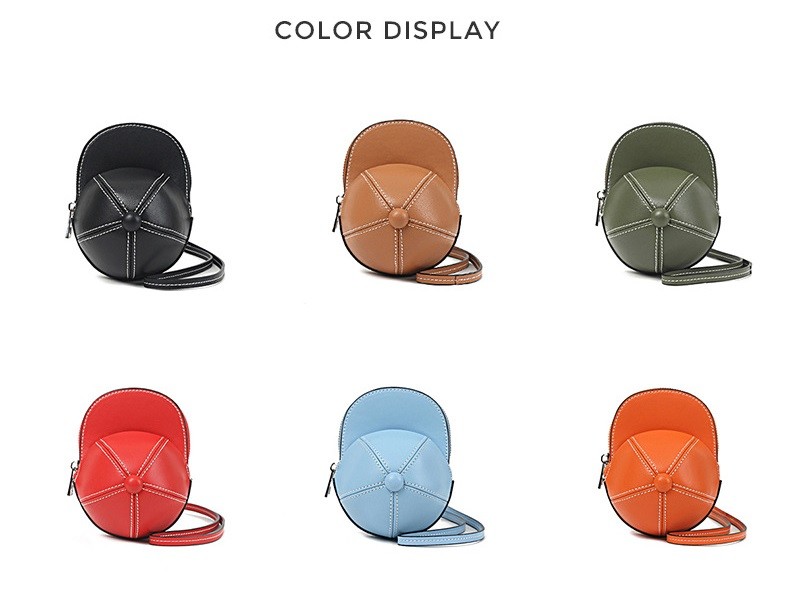 Women Genuine Leather Hat Design Shoulder Bag