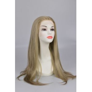 Medium Brown Lace Ladies Wigs Natural Hairline Real Hair Pieces