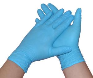 China OEM Blue 8 Inch 100% Nitrile Disposable Gloves Small wholesale