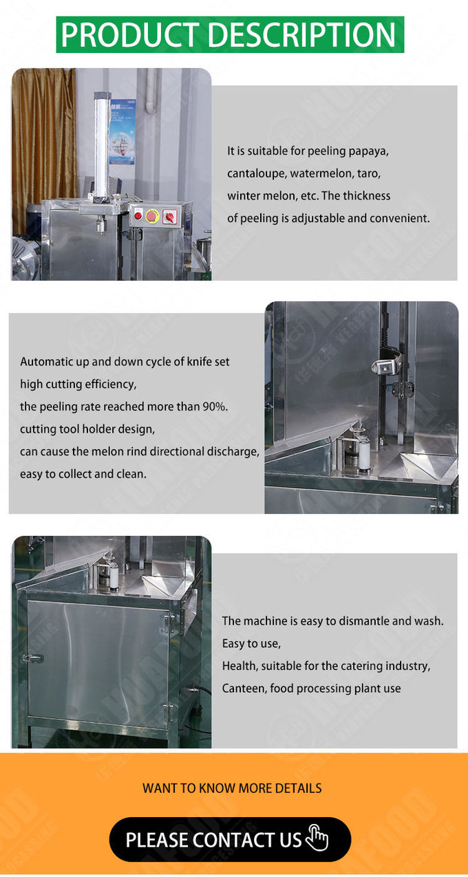 Pineapple Coring Slicing Cutting Jackfruit Peeling Machine