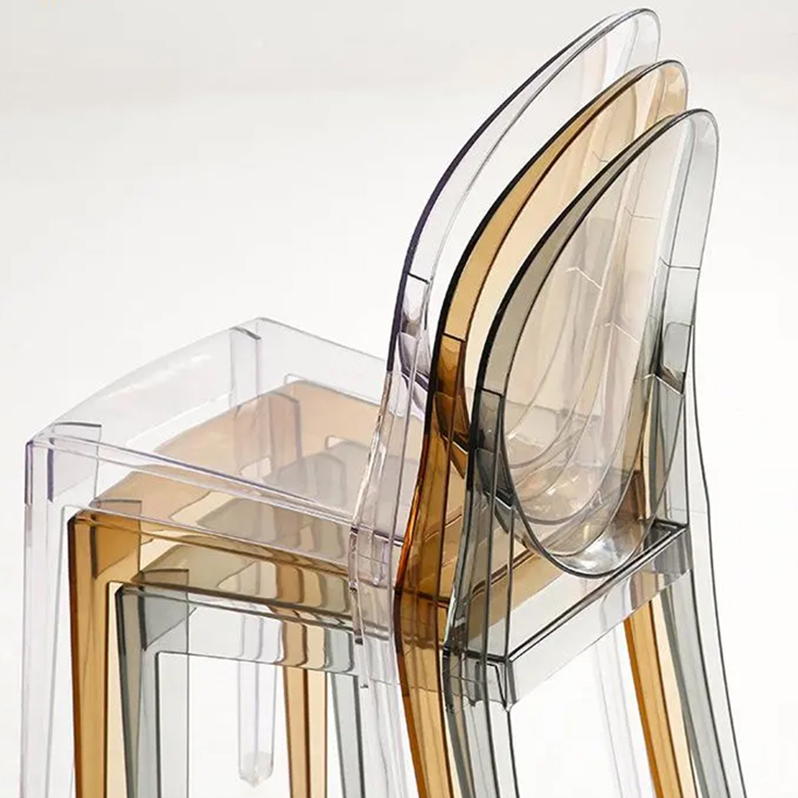 Polypropylene Transparent Chiavari Chairs Champagne Clear Acrylic Chiavari Chairs