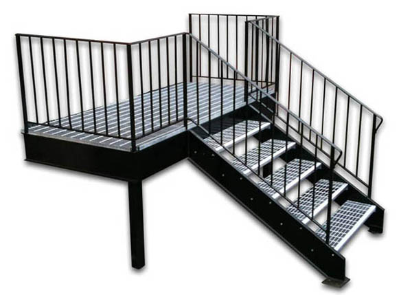 Checkered Plate Nosing Galvanized Steel Stair Treads 25mm x 3mm