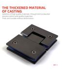 180 Degree Stainless Steel Glass Hinge 135 for Bathroom Interior Glass Shower
