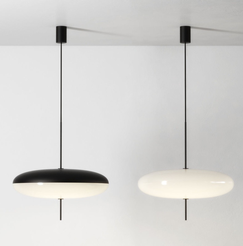 Black And White Flying Saucer Pendant Light Modern Art Bedroom Pendant Lamp(WH-GP-116)